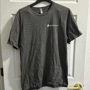 Hanes Gray Short Sleeve Tee Classic Crew Neck 100% Cotton Long Beach Air Show